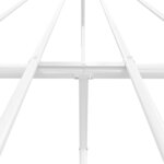 vidaXL Cadre de lit métal avec tête de lit/pied de lit blanc 150x200cm