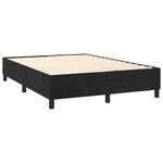 vidaXL Sommier à lattes de lit avec matelas Noir 140x200 cm Velours
