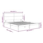 vidaXL Cadre de lit bois massif 180x200 cm super king