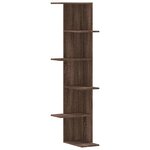 vidaXL Étagère d'angle murale chêne marron bois d'ingénierie