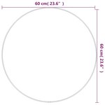 vidaXL Miroir mural Argenté Ø 60 cm Rond
