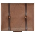 vidaXL Tabouret de rangement 40 cm Marron Similicuir