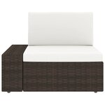 vidaXL Salon de jardin 8 Pièces avec coussins Marron Résine tressée
