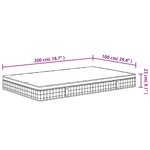 vidaXL Matelas à ressorts bonnell moyen 100x200 cm