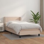 vidaXL Sommier à lattes de lit avec matelas Cappuccino 90x190 cm