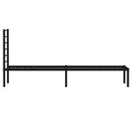 vidaXL Cadre de lit métal avec tête de lit noir 90x200 cm