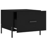 vidaXL Table basse Noir 50x50x40 cm Bois d'ingénierie