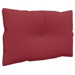 vidaXL Coussins de palette lot de 2 rouge bordeaux tissu