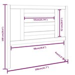 vidaXL Tête de lit Gris 106x4x100 cm Bois massif de pin