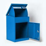 Boîte à colis moyenne 1 porte Bleu à accès frontal Acier galvanisé SMART PARCEL BOX®