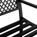 vidaXL Banc de jardin 119 cm noir acier