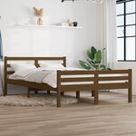 vidaXL Cadre de lit Marron miel Bois massif 120x200 cm