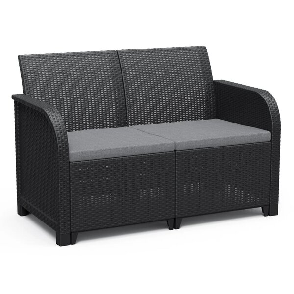 Keter Canapé 2 places de jardin Rosalie Graphite