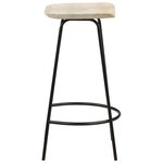 vidaXL Tabourets de bar lot de 2 bois de manguier massif