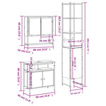 vidaXL Ensemble de meubles de salle de bain 3 Pièces Chêne fumé