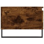 vidaXL Table basse Chêne fumé 90x50x36 5 cm Bois d'ingénierie