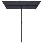 vidaXL Parasol de jardin avec mât en aluminium 180x110 cm Noir