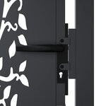 vidaXL Portail de jardin anthracite 105x80 cm acier conception d'arbre