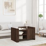 vidaXL Table basse chêne marron 80x50x50 cm bois d'ingénierie