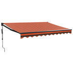 vidaXL Auvent rétractable automatique orange et marron 3 5x2 5 m