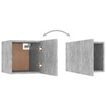 vidaXL Ensemble de meubles TV 3 Pièces Gris béton Bois d'ingénierie