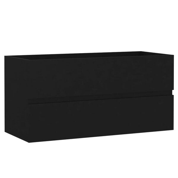 vidaXL Armoire d'évier Noir 90x38 5x45 cm Aggloméré