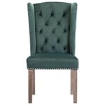 vidaXL Chaises à manger lot de 4 Vert foncé Velours
