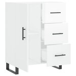 vidaXL Buffet Blanc brillant 69 5x34x90 cm Bois d'ingénierie