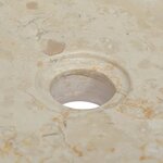 vidaXL Lavabo Crème 40x40x10 cm Marbre