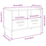 vidaXL Meubles TV 2 Pièces blanc 68x39x50 5 cm acier laminé à froid