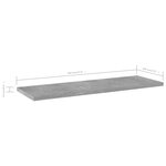 vidaXL Panneaux de bibliothèque 4 Pièces Gris béton 60x20x1 5cm Aggloméré