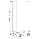 vidaXL Armoire de salle de bain murale Sonoma gris 32x20x67 cm