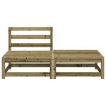 vidaXL Canapé de jardin sans accoudoirs repose-pieds bois pin imprégné