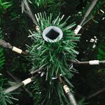 vidaXL Sapin de Noël artificiel à charnières avec baies rouges 120 cm
