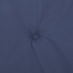 vidaXL Coussins de chaise à dossier bas lot de 4 bleu marine tissu