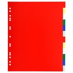 Intercalaires Polypropylène Souple 12 Positions - A4 Maxi - Couleurs Assorties - X 50 - Exacompta