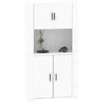 vidaXL Buffet haut Blanc Bois d'ingénierie