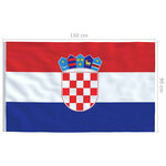 vidaXL Drapeau Croatie 90x150 cm