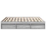 vidaXL Cadre de lit sans matelas sonoma gris 180x200 cm