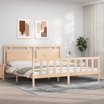 vidaXL Cadre de lit sans matelas bois de pin massif