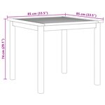 Ensemble de salle à manger jardin vidaXL 3 pièces gris polyrotin acacia