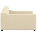 vidaXL Lit de repos crème 100x200 cm tissu