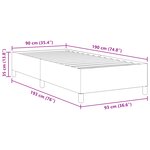 vidaXL Cadre de lit Vert clair Gris 90x190 cm Tissu en velours côtelé