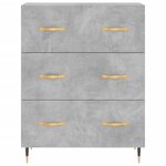 vidaXL Buffet haut Gris béton 69 5x34x180 cm Bois d'ingénierie