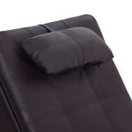 vidaXL Chaise longue de massage avec oreiller Marron Similicuir