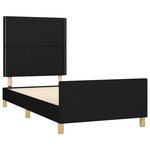 vidaXL Cadre de lit avec tête de lit Noir 80x200 cm Tissu