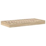 vidaXL Lit bibliothèque chêne Sonoma 75x190 cm en bois d'ingénierie