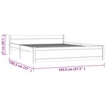 vidaXL Cadre de lit sans matelas bois massif 140x190 cm