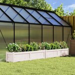 vidaXL Jardinières 2 Pièces blanc bois de pin massif