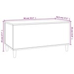 vidaXL Table basse Blanc brillant 90x44 5x45 cm Bois d'ingénierie